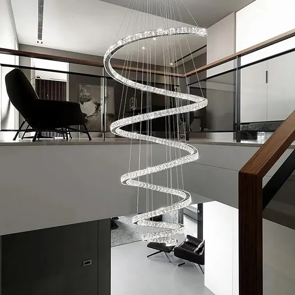 Модная люстра Spiral Neo – эффектное освещение для высоких потолков Как выбрать люстру для второго света