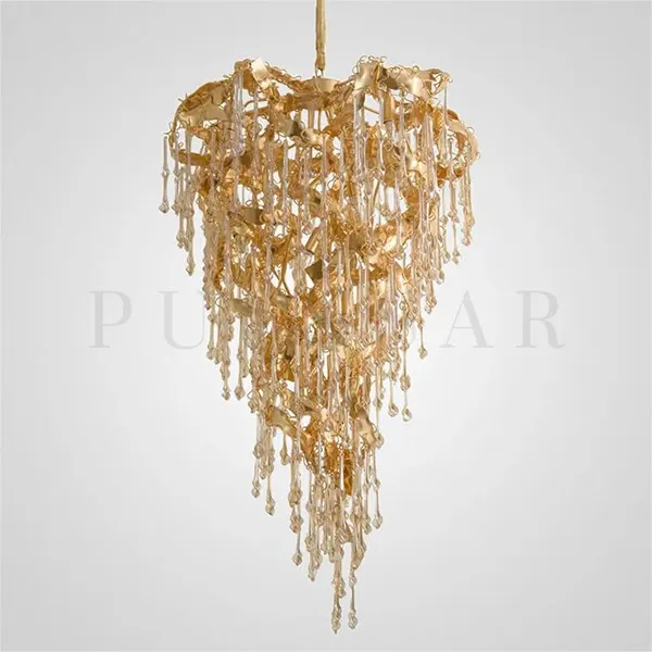 Светильник подвесной Avolo Gold – роскошное освещение для больших пространств | Премиум-класс Как выбрать люстру для второго света