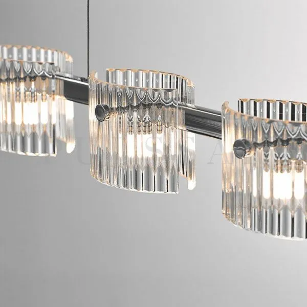Реечная люстра NICOLETTA CHROME L