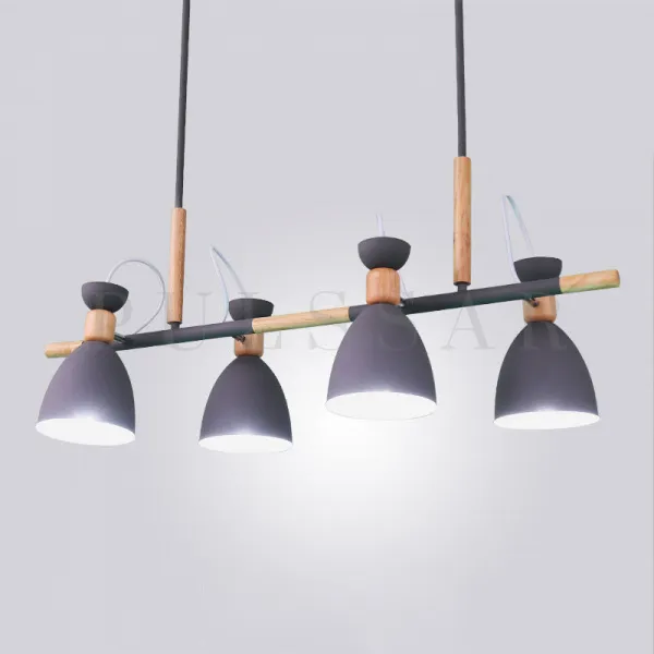 Реечная люстра TRIF WOOD LONG