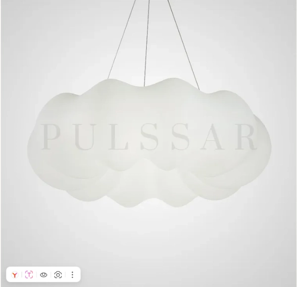 Люстра облако, биоморфный дизайн, для детской спальни, тренд 2026