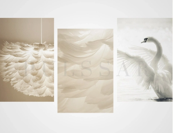 Подвесной светильник из настоящих птичьих перьев, люстра-цветок, эко-тренд 2026