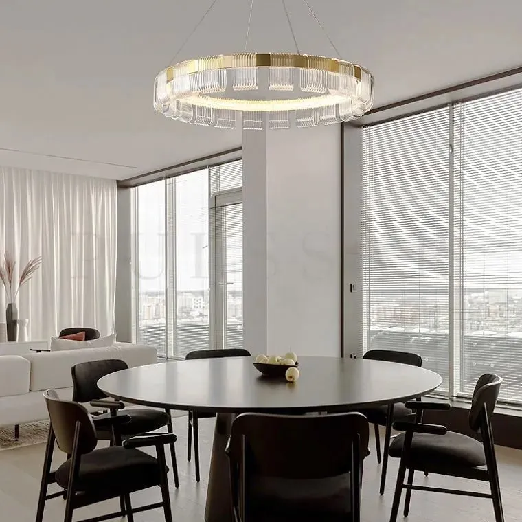 Светильники для кухни 2026, тренды и фото лучших моделей: современная кольцевая люстра для кухни