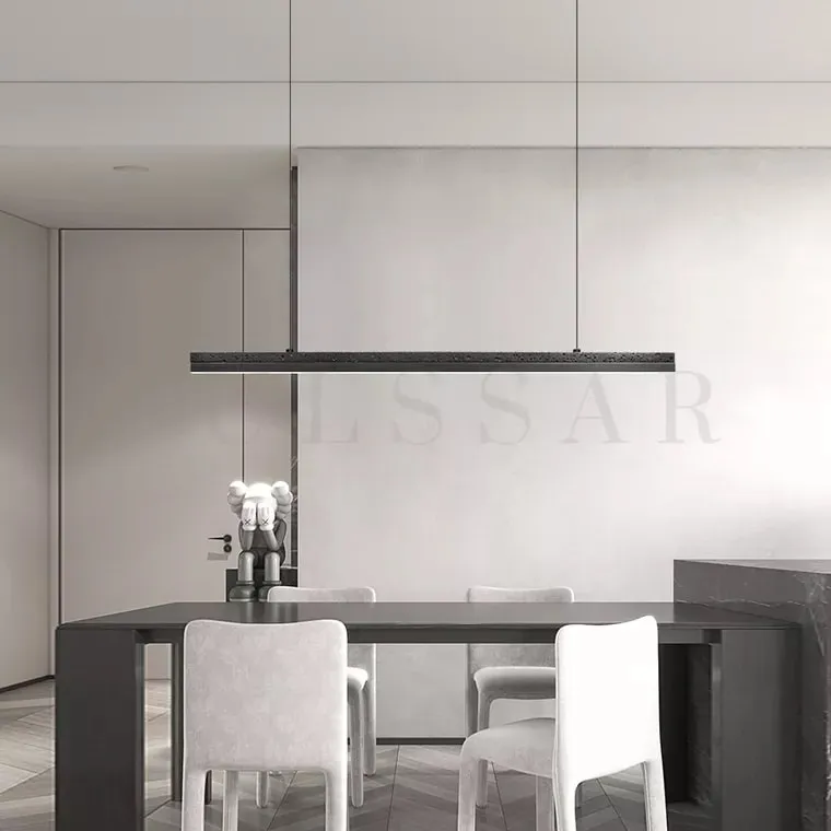 ветильники  для кухни 2026, тренды и фото лучших моделей: люстра с простой геометрией для минималистичной кухни