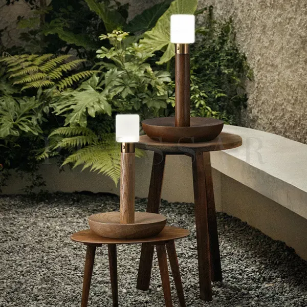 Современные тренды освещения 2026: светильник из натурального дерева