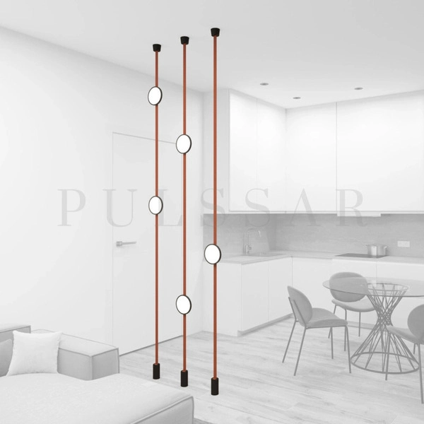 Ременная трековая система: вертикальное зонирование с помощью трековых светильников