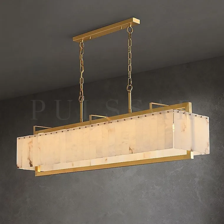Реечная люстра ADINA MARBLE LONG