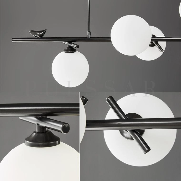 Реечная люстра KIRAN BLACK L