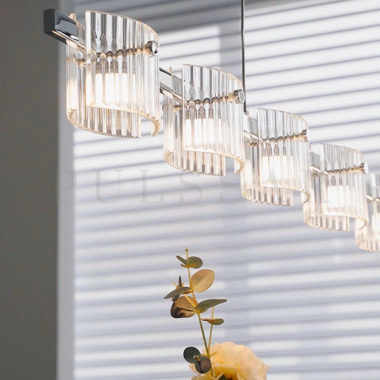 Реечная люстра NICOLETTA CHROME L