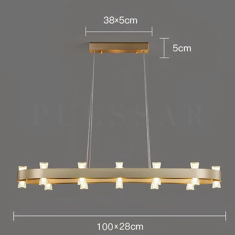 Реечная люстра BRANDON L