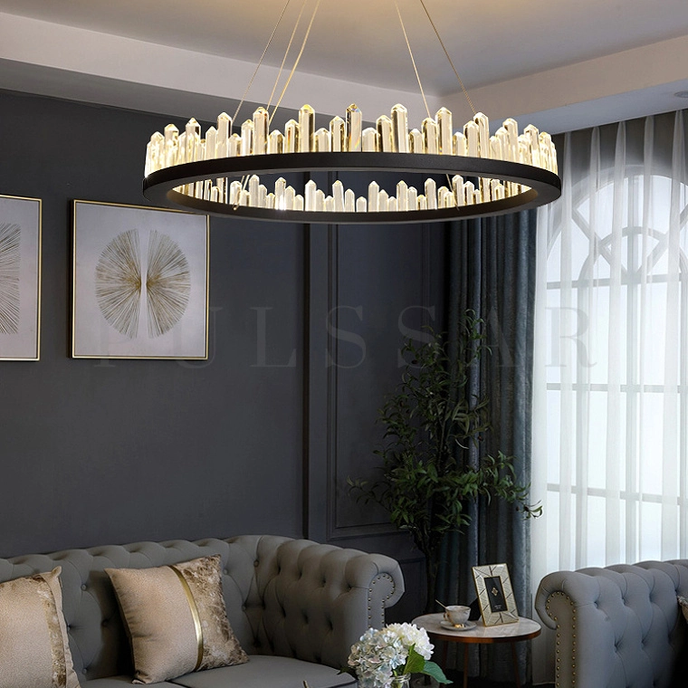 Кольцевая люстра QUARTZ BLACK