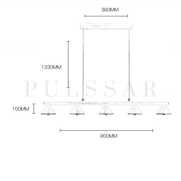 Реечная люстра GENRE LONG