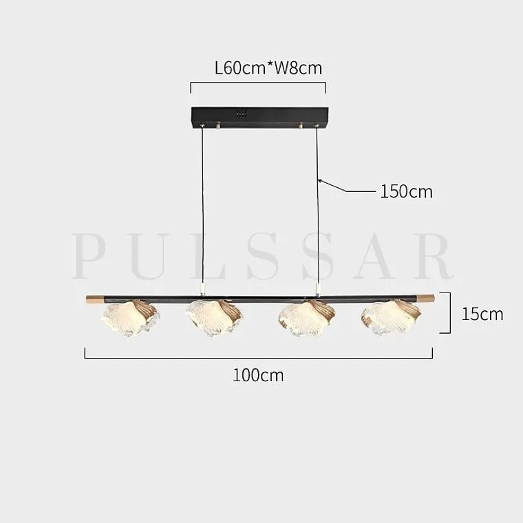 Реечная люстра AUBREY L