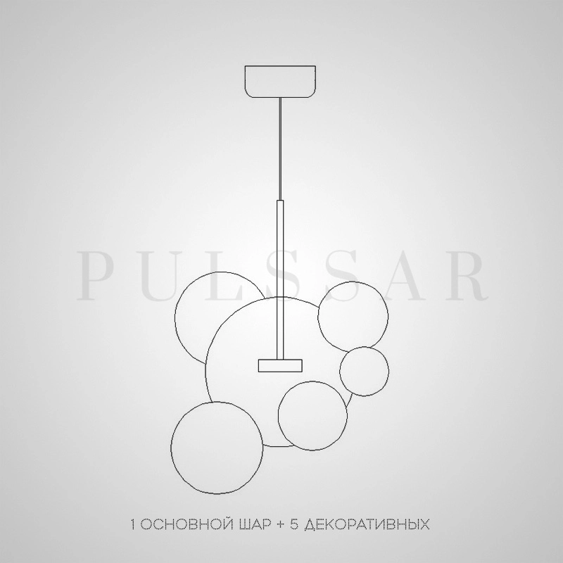 Подвесной светильник BUBBLE B MILK