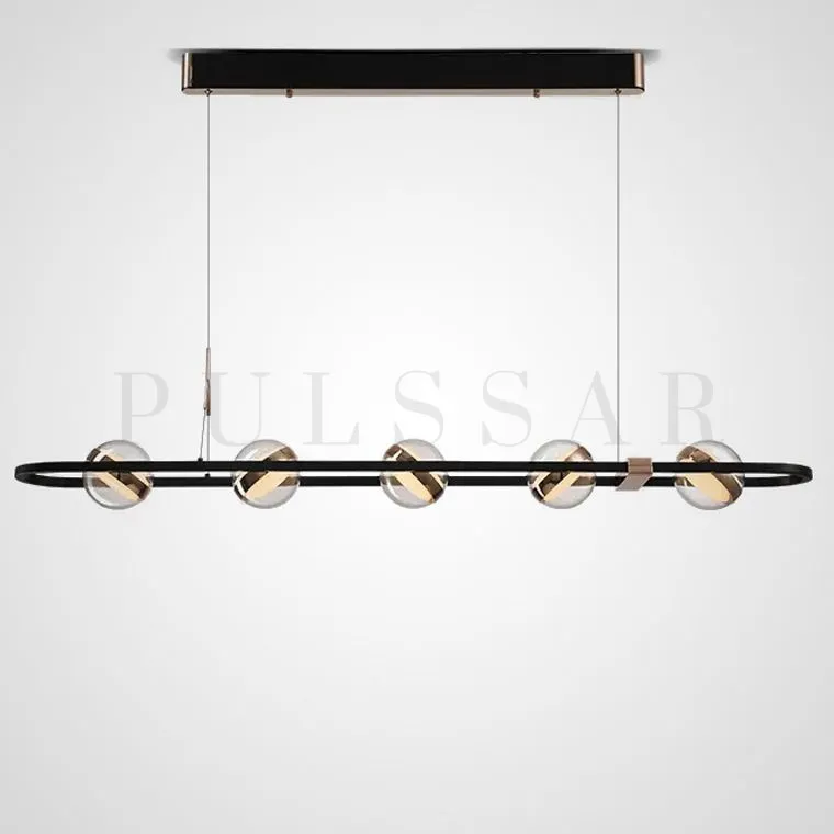 Реечная люстра SATURNA LONG