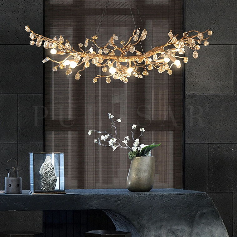 Реечная люстра ELISHA BUD LONG