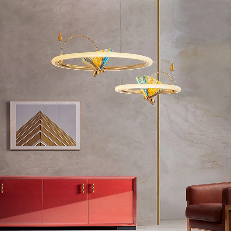 Кольцевая люстра AMELIS RING | Светодиодные бабочки | Сказочный дизайн