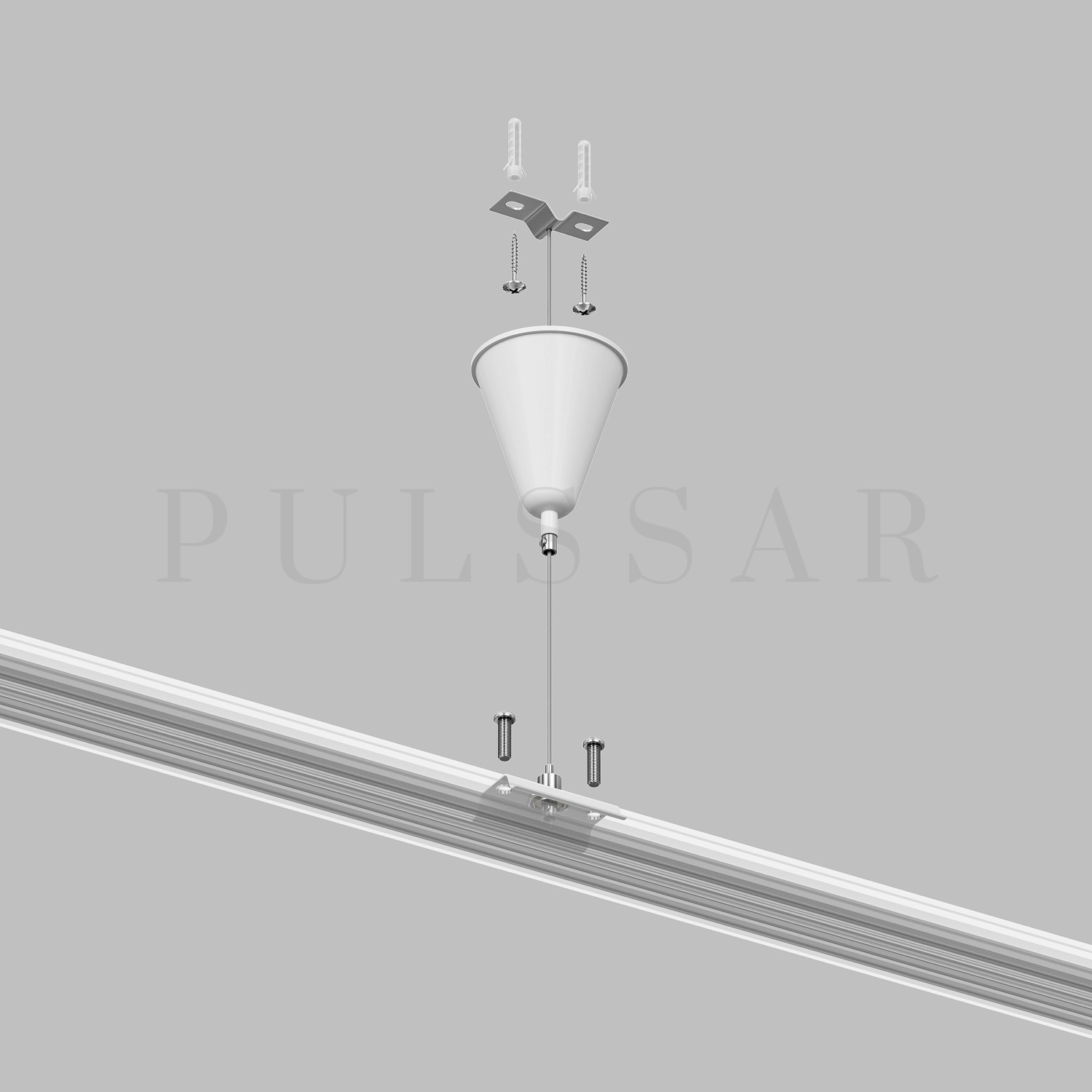 Подвесное крепление для трека Denkirs TR1105-WH