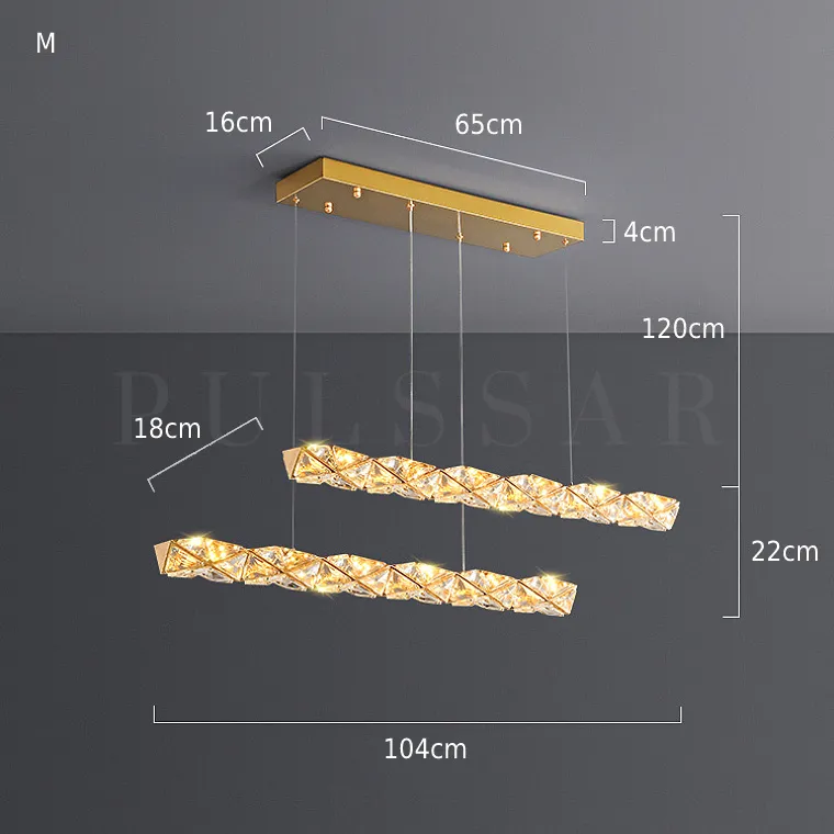 Реечная люстра LEONOR DUO LONG