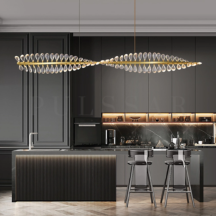 Реечная люстра GLORIOLE TWIRL LINE