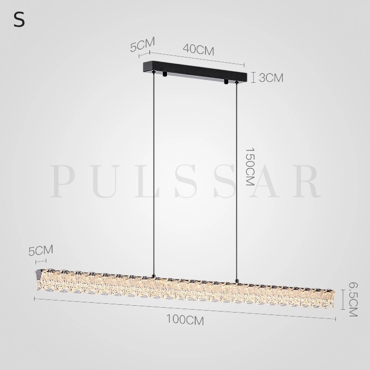 Реечная люстра KINGSTON LONG