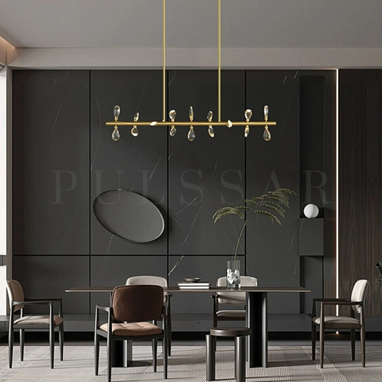 Реечная люстра GLORIOLE SPIN LINE