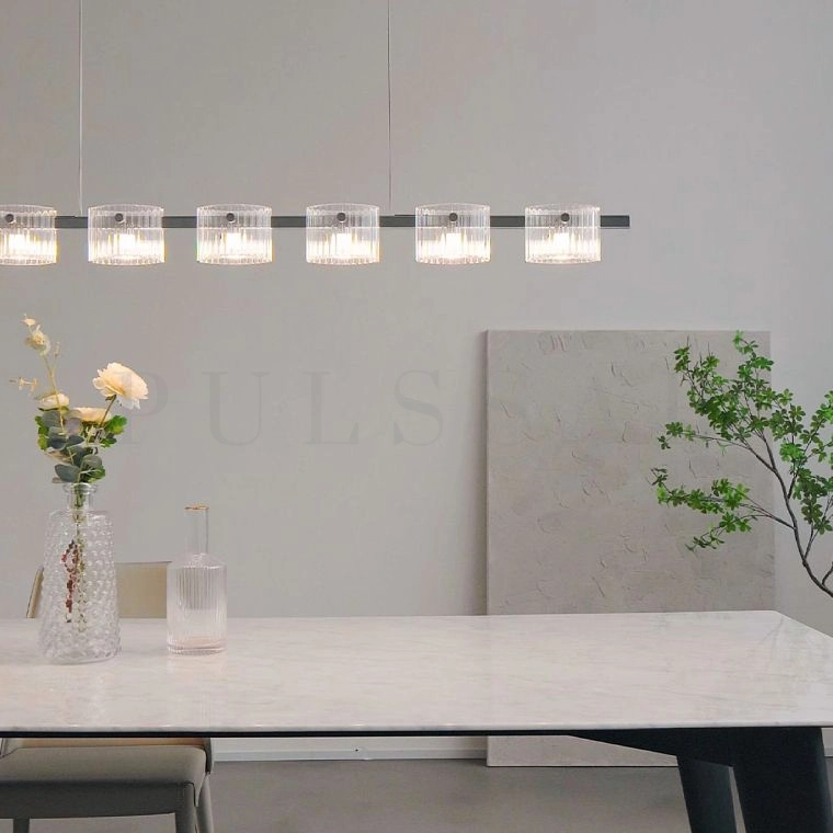 Реечная люстра NICOLETTA CHROME L