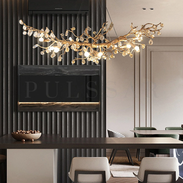 Реечная люстра ELISHA BUD LONG