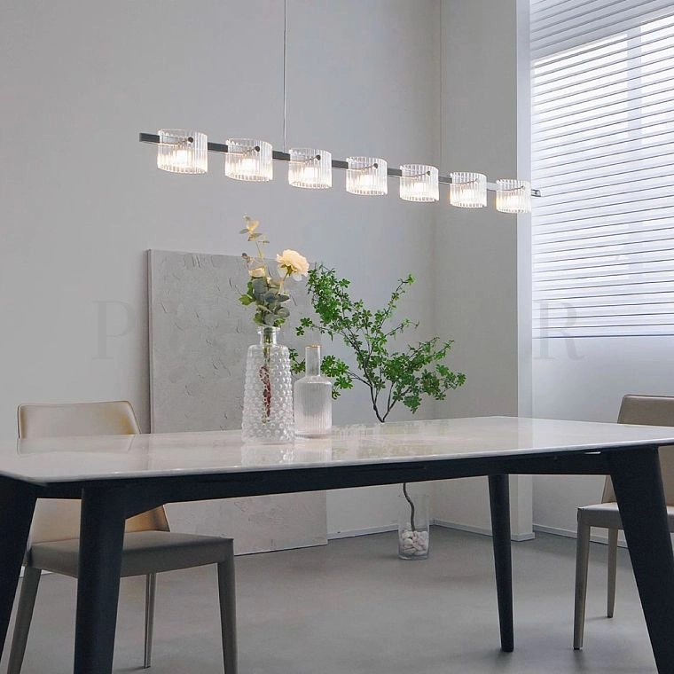 Реечная люстра NICOLETTA CHROME L