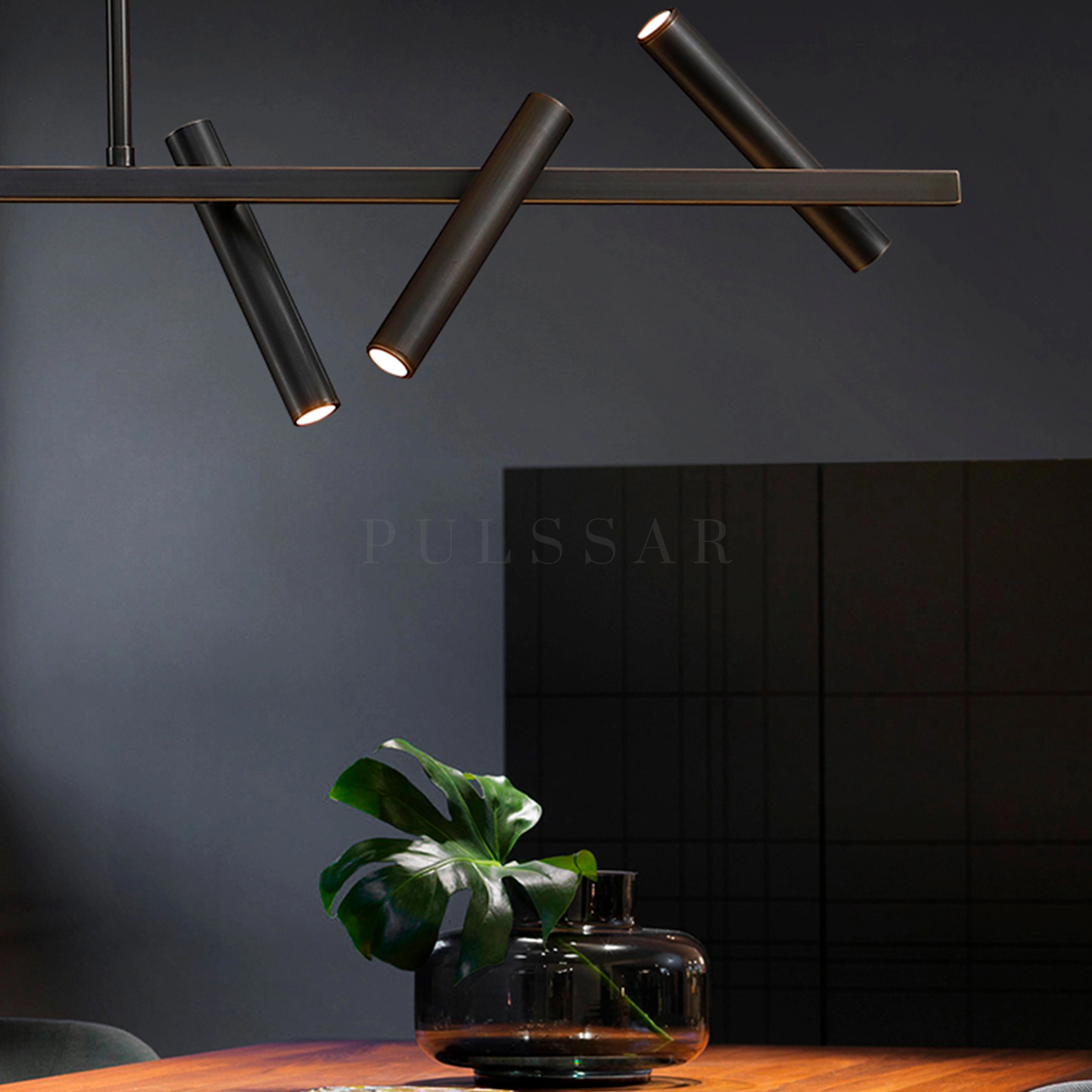 Реечная люстра LEEDS LONG