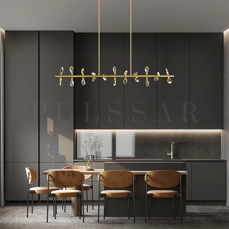 Реечная люстра GLORIOLE SPIN LINE