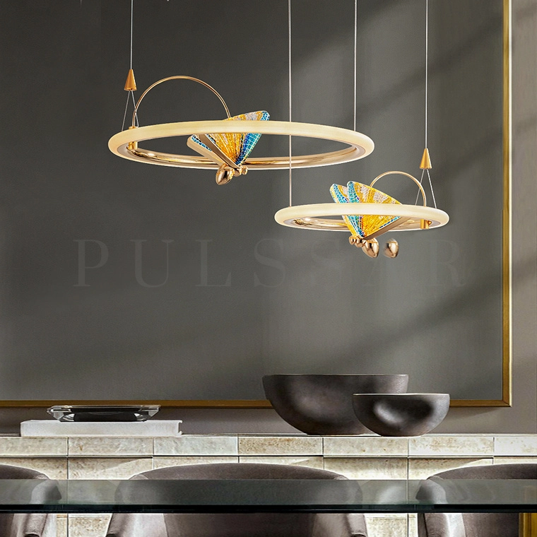 Кольцевая люстра AMELIS RING | Светодиодные бабочки | Сказочный дизайн