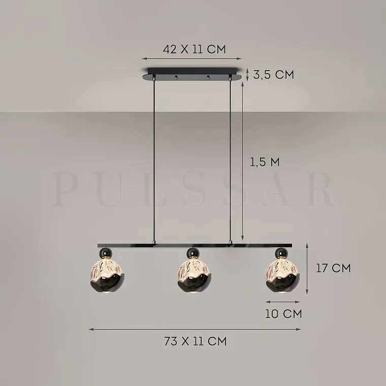 Реечная люстра ECLA LONG