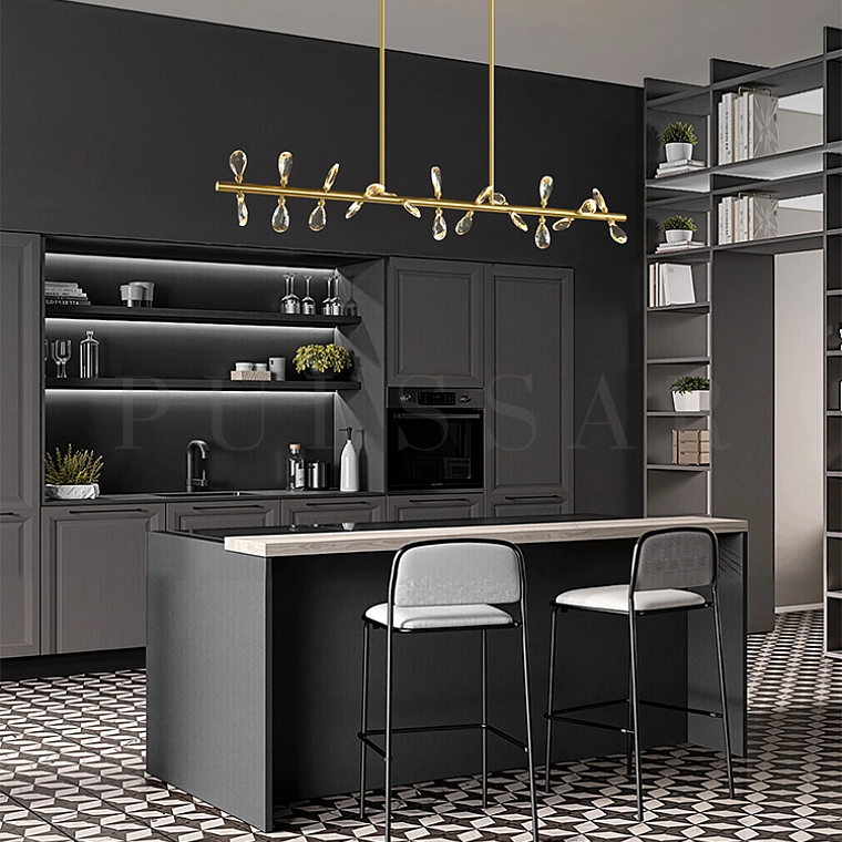 Реечная люстра GLORIOLE SPIN LINE