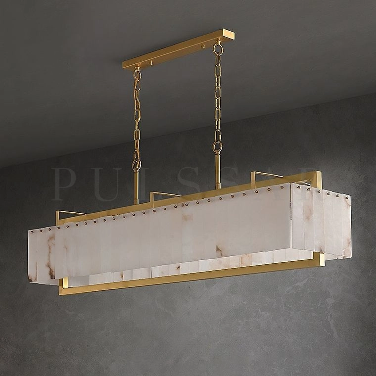 Реечная люстра ADINA MARBLE LONG