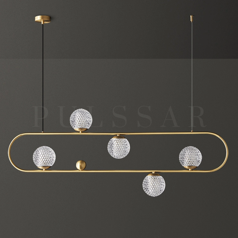 Реечная люстра HOOP LONG LUX