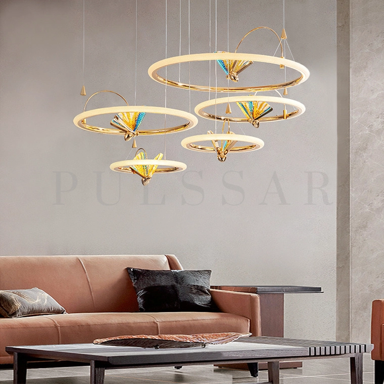 Кольцевая люстра AMELIS RING | Светодиодные бабочки | Сказочный дизайн