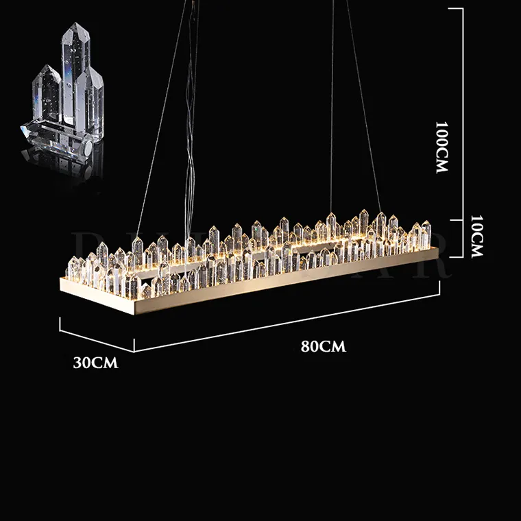 Реечная люстра QUARTZ LUX LONG