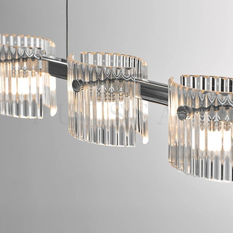 Реечная люстра NICOLETTA CHROME L