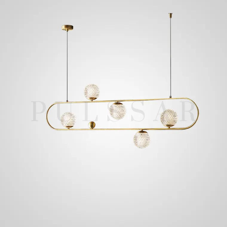 Реечная люстра HOOP LONG LUX