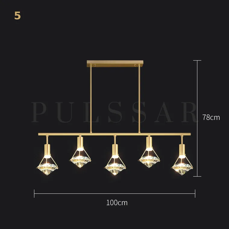 Реечная люстра GLASGOW LONG