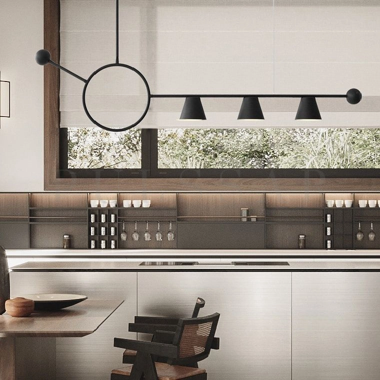 Реечная люстра HEDVIG