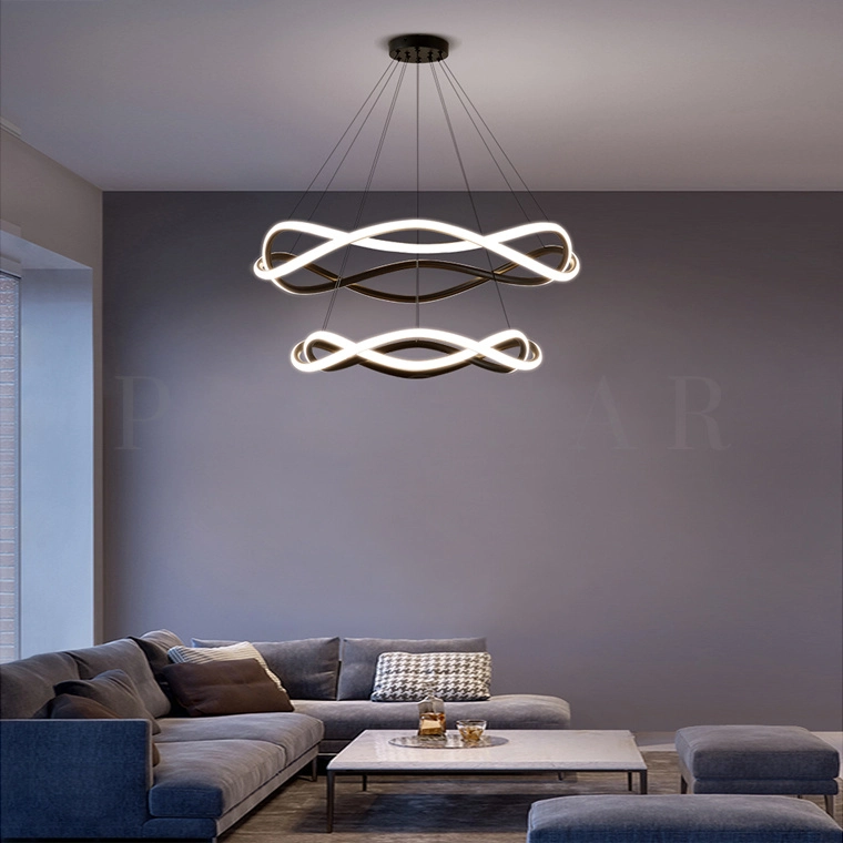 Кольцевая люстра PORTAL BLACK