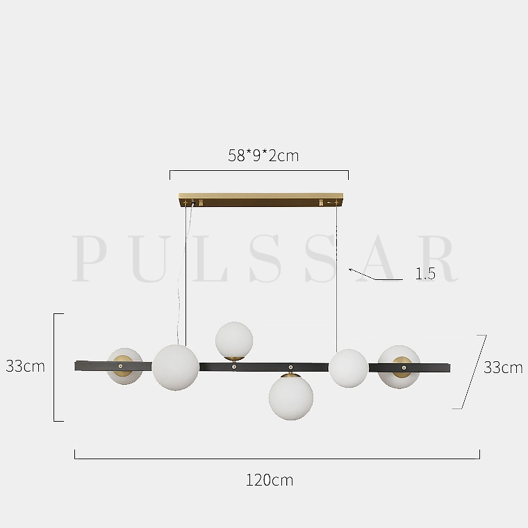 Реечная люстра JUDITH