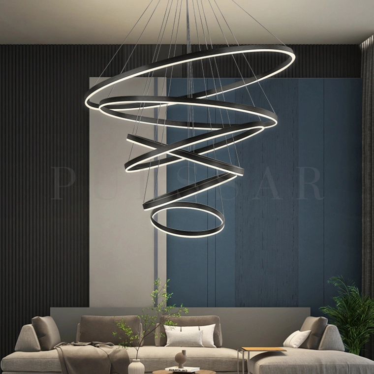 Кольцевая люстра CRUISE BLACK LITE