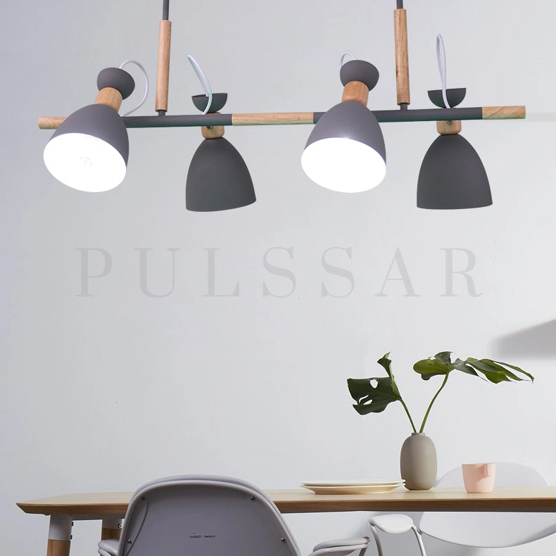 Реечная люстра TRIF WOOD LONG