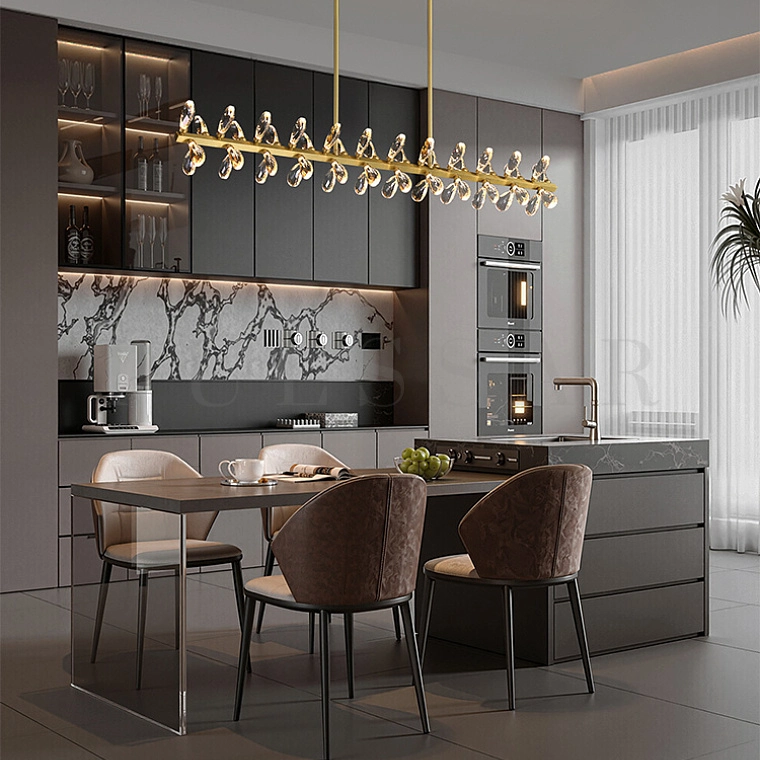 Реечная люстра GLORIOLE SPIN LINE