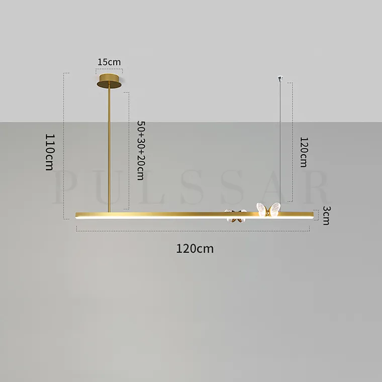 Реечная люстра BABETTA LONG