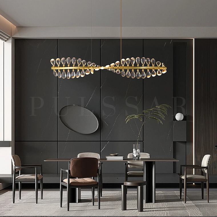 Реечная люстра GLORIOLE TWIRL LINE