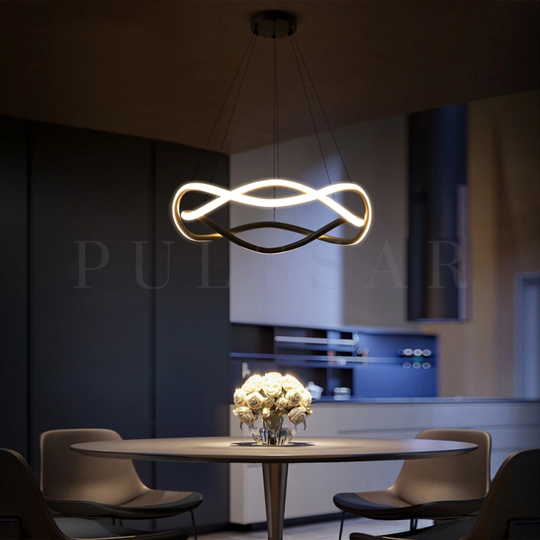 Кольцевая люстра PORTAL BLACK